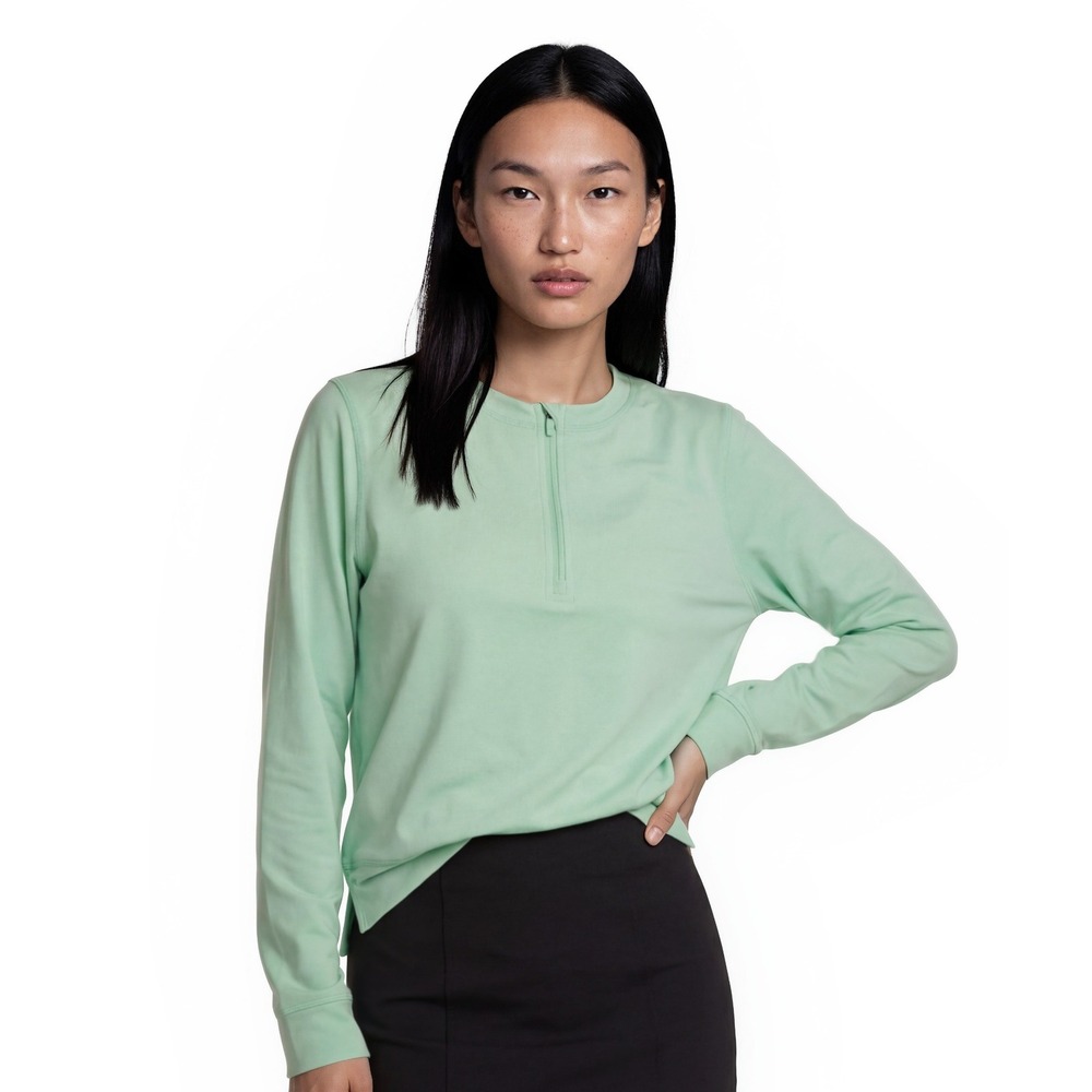 Lululemon Long Sleeve Top Women's Size 6‎ Mint Green Thumbhole Back Zip